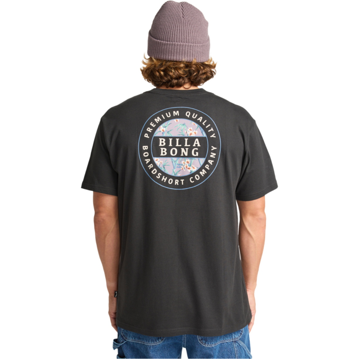 2025 Billabong Heren Rotor Vullen T-shirt EBYZT00360 - Washed Black
